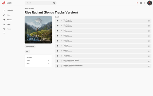 Listen to a music release in Cardinal Music